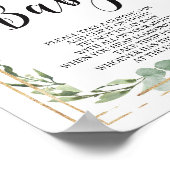 Greenery succulent zeg geen baby-spelbord poster (Hoek)