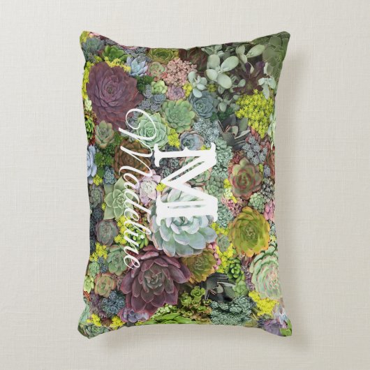 Greenery Succulents Accent Kussen (Voorkant(Verticaal))