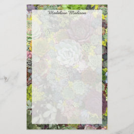 Greenery Succulents Briefpapier