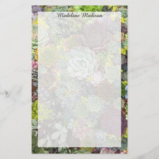 Greenery Succulents Briefpapier (Voorkant)