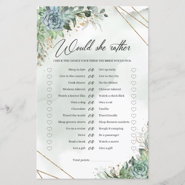 Greenery succulents eucalyptus wil ze liever (Voorkant)