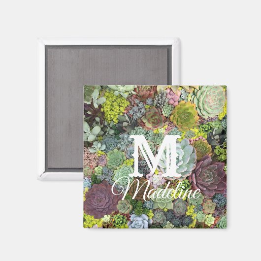 Greenery Succulents Magneet (Voorkant / Achterkant)