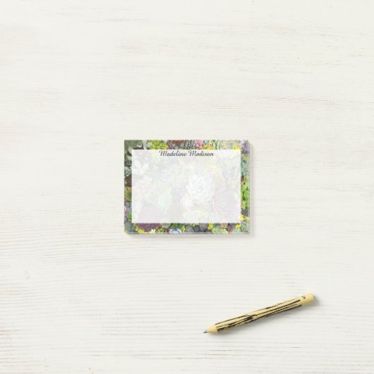 Greenery Succulents Post-it® Notes (Op bureau)