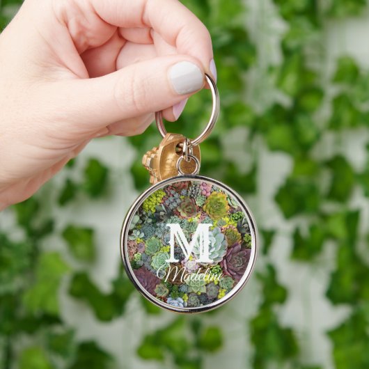 Greenery Succulents Sleutelhanger (Hand)