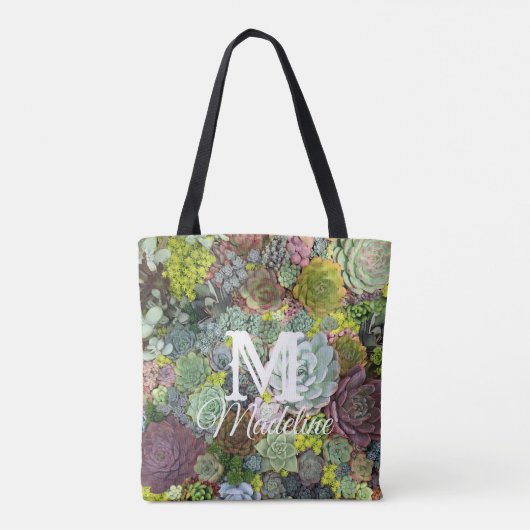 Greenery Succulents Tote Bag (Achterkant)