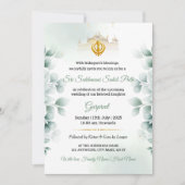 Greenery Sukhmani Sahib Path Invitation Kaart (Voorkant)