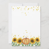 Greenery Sunflower Autumn Pumpkin Herfst Birthday Kaart (Achterkant)