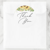 Greenery Sunflower Baby shower Ronde Sticker (Tas)