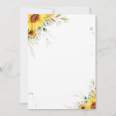 Greenery Sunflower Elephant drive by Baby shower Kaart (Achterkant)