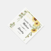 Greenery Sunflower Eucalyptus String Light Wedding Servet (Hoek)