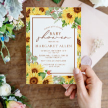 Greenery Sunflower Flowers Baby shower