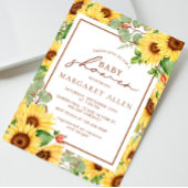 Greenery Sunflower Flowers Baby shower Kaart