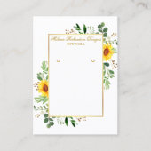 Greenery Sunflower Gold Earling Display Card Visitekaartje (Voorkant)
