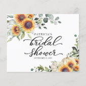 Greenery Sunflower Herfst Vrijgezellenfeest Advice (Achterkant)