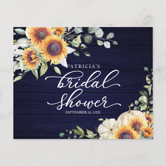 Greenery Sunflower Herfst Vrijgezellenfeest Advice (Achterkant)