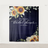 Greenery Sunflower Herfst Vrijgezellenfeest Backdr Wandkleed (Voorkant)