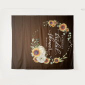 Greenery Sunflower Herfst Vrijgezellenfeest Backdr Wandkleed (Voorkant (horizontaal))