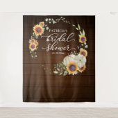 Greenery Sunflower Herfst Vrijgezellenfeest Backdr Wandkleed (Voorkant)