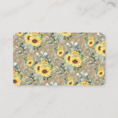 Greenery Sunflower Hoeveel corks Shower game card Plaatskaartje (Achterkant)