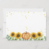 Greenery Sunflower Pumpkin Autumn Birthday Photo Kaart (Achterkant)