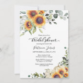 Greenery Sunflower Pumpkin Herfst Vrijgezellenfees Kaart (Voorkant)