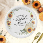 Greenery Sunflower Pumpkin Herfst Vrijgezellenfees Papieren Bordje<br><div class="desc">Mooie groene zonnebloemen hebben een bord van vrijgezellenfeest dat aan de herfst is gekoppeld. Eenvoudig aan te passen met uw details. Neem contact met me op via chat als je vragen hebt over het kunstwerk of je moet aanpassen. OPMERKING: voor hulp bij bestellingen, verzendgegevens, productinformatie, enz., neemt u rechtstreeks contact...</div>