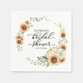 Greenery Sunflower Pumpkin Herfst Vrijgezellenfees Servet (Voorkant)