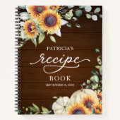 Greenery Sunflower Vrijgezellenfeest Recipe Book Notitieboek (Voorkant)