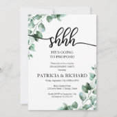 Greenery Surprise Engagement Party Kaart (Voorkant)