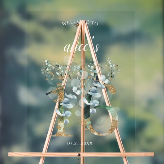 Greenery Sweet 16 Welkom Acryl teken Acryl Bord (Neutraal)