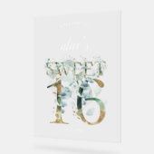 Greenery Sweet 16 Welkom Acryl teken Acryl Bord (Hoek)