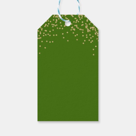 Greenery Sweet Lemon Gold Glitter Hartelijk dank Cadeaulabel (Achterkant)