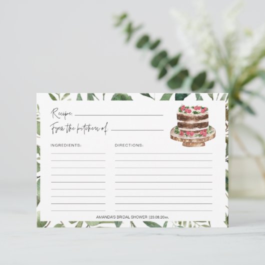 Greenery Sweets Cakes Vrijgezellenfeest Recipe Car (Staand voorkant)