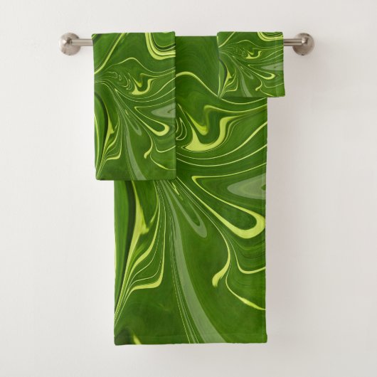Greenery Swirls Bad Handdoek (Insitu)