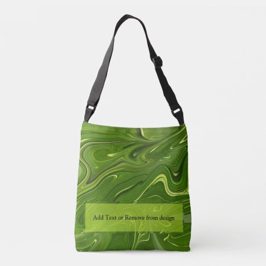 Greenery Swirls Crossbody Tas (Achterkant)