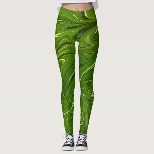 Greenery Swirls Leggings (Voorkant)