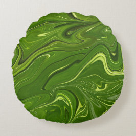 Greenery Swirls Rond Kussen