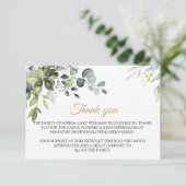 Greenery Sympathie Funeral Dankuwel Bedankkaart (Staand voorkant)