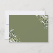 Greenery Sympathie Funeral Dankuwel Bedankkaart (Achterkant)