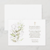 Greenery Sympathy Thank You Card Bedankkaart (Voorkant / Achterkant)