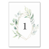 Greenery Table Number 1 Weddings Kaart (Voorkant)