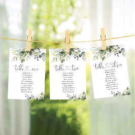 Greenery tafel nummer 2 zitschema