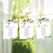 Greenery Tafel Nummer 3 Zittingkaart