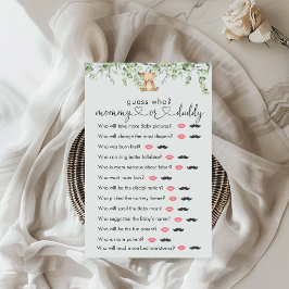 Greenery Teddy Bear Baby shower "Raad eens wie" sp