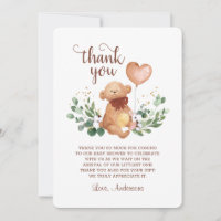 Greenery Teddy Bear Beary Much Baby shower