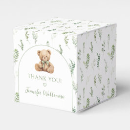 Greenery Teddy Bear Bow Baby shower Gift Favoriet  Bedankdoosjes