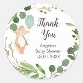 Greenery Teddy Bear Dank u Sticker