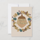 Greenery Thanksgiving Herfst Birthday Gold Wreath Kaart (Voorkant)