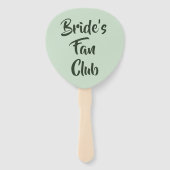 Greenery Theme Bride's Fan Club Bridesmaid Name Handwaaier (Voorkant)