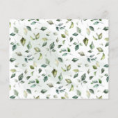 Greenery Time Capsule Advice voor Baby shower Kaar Flyer (Achterkant)